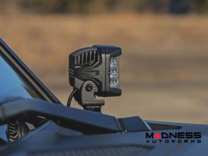 Toyota Land Cruiser Lighting Upgrade - LED Ditch Light Kit - Rough Country 3.5" Round Series Amber DRL